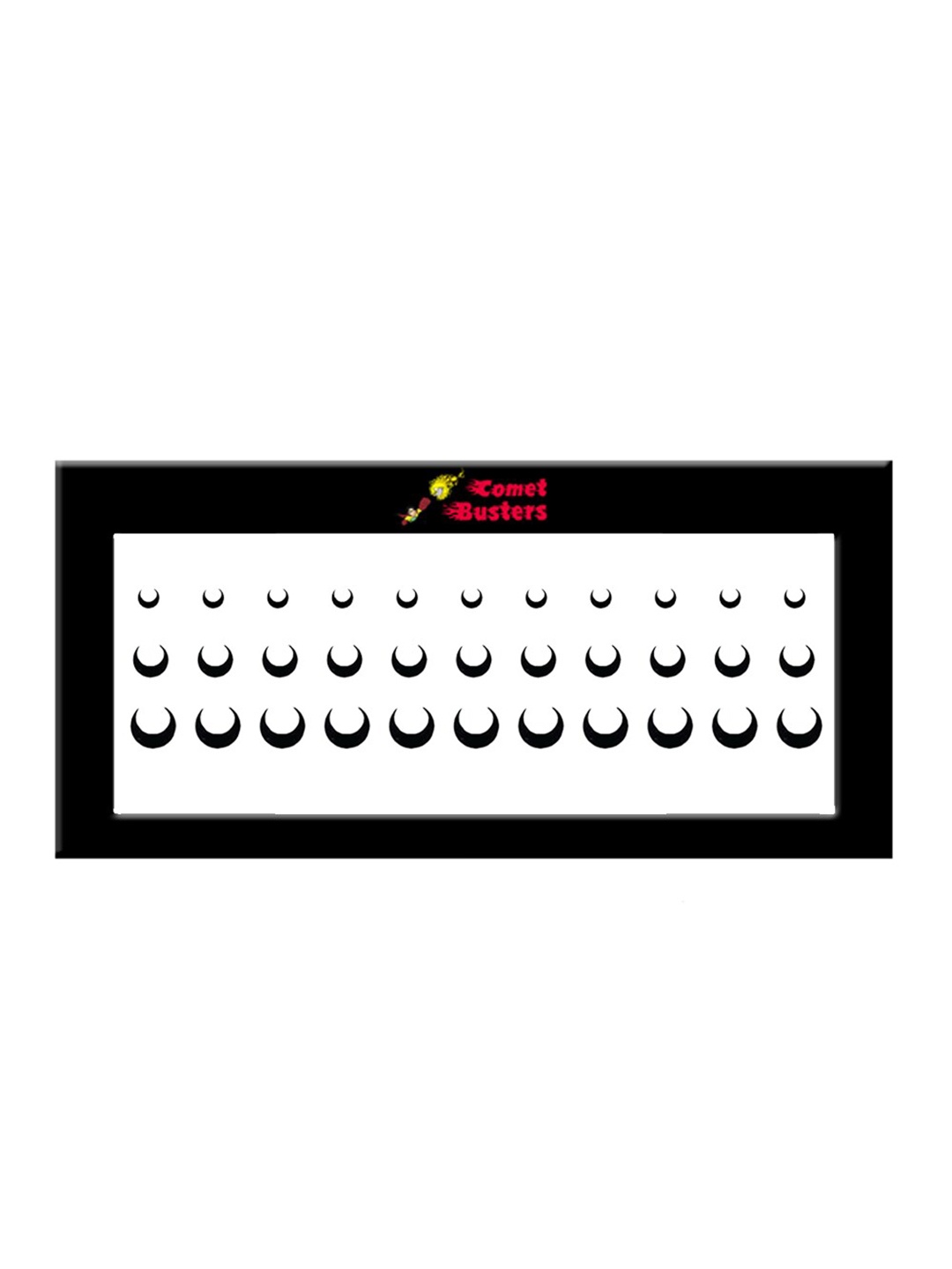 

Comet Busters Black Crescent Shaped Bindis - 33 Pcs