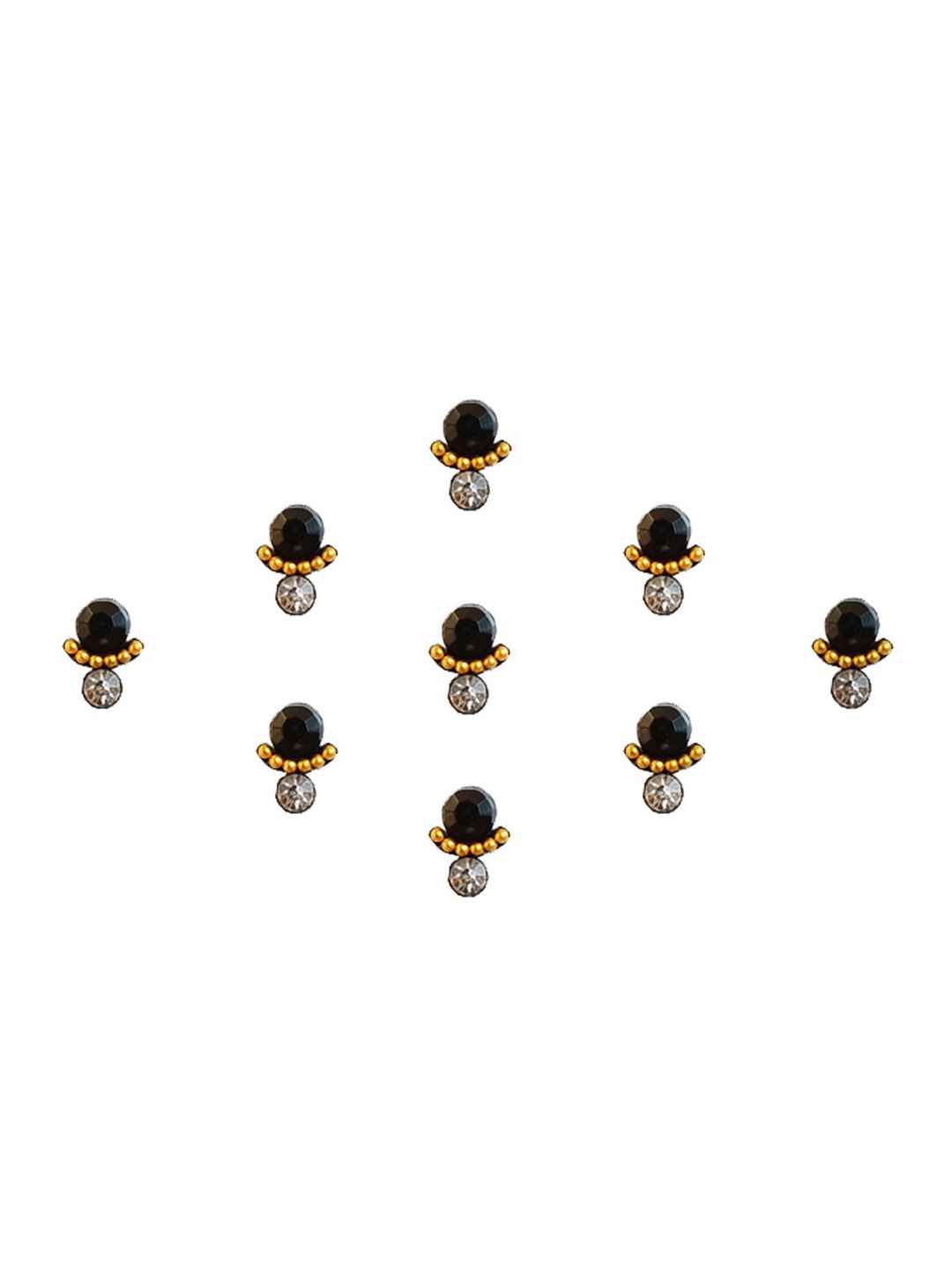 

Comet Busters Set Of 9 Bindi Sindoor, Black