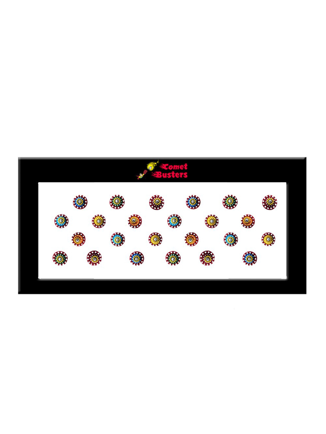 

Comet Busters Set of 24 Multicolor Bindi, Multi