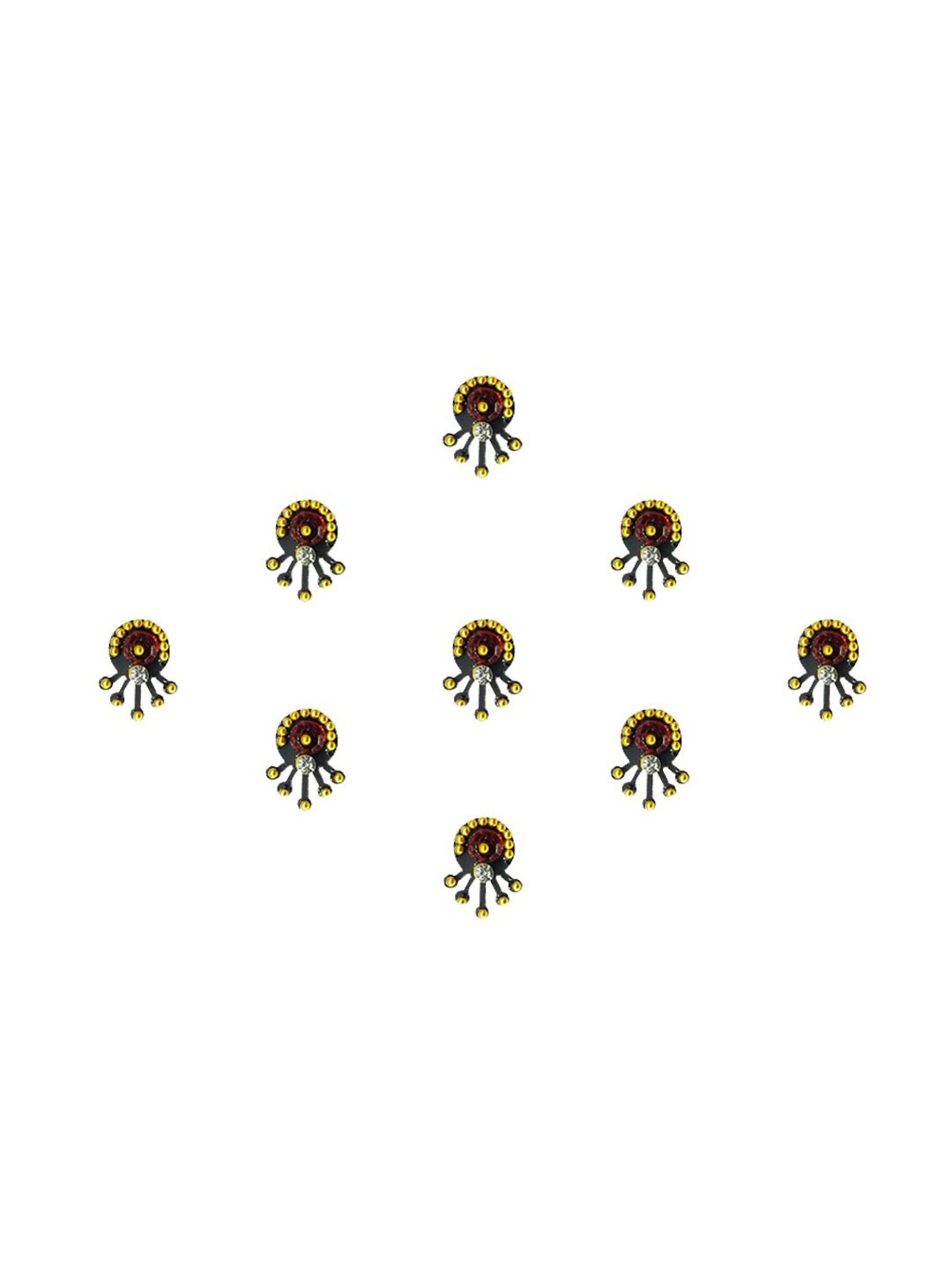 

Comet Busters Set Of 9 Bindi Sindoor, Black