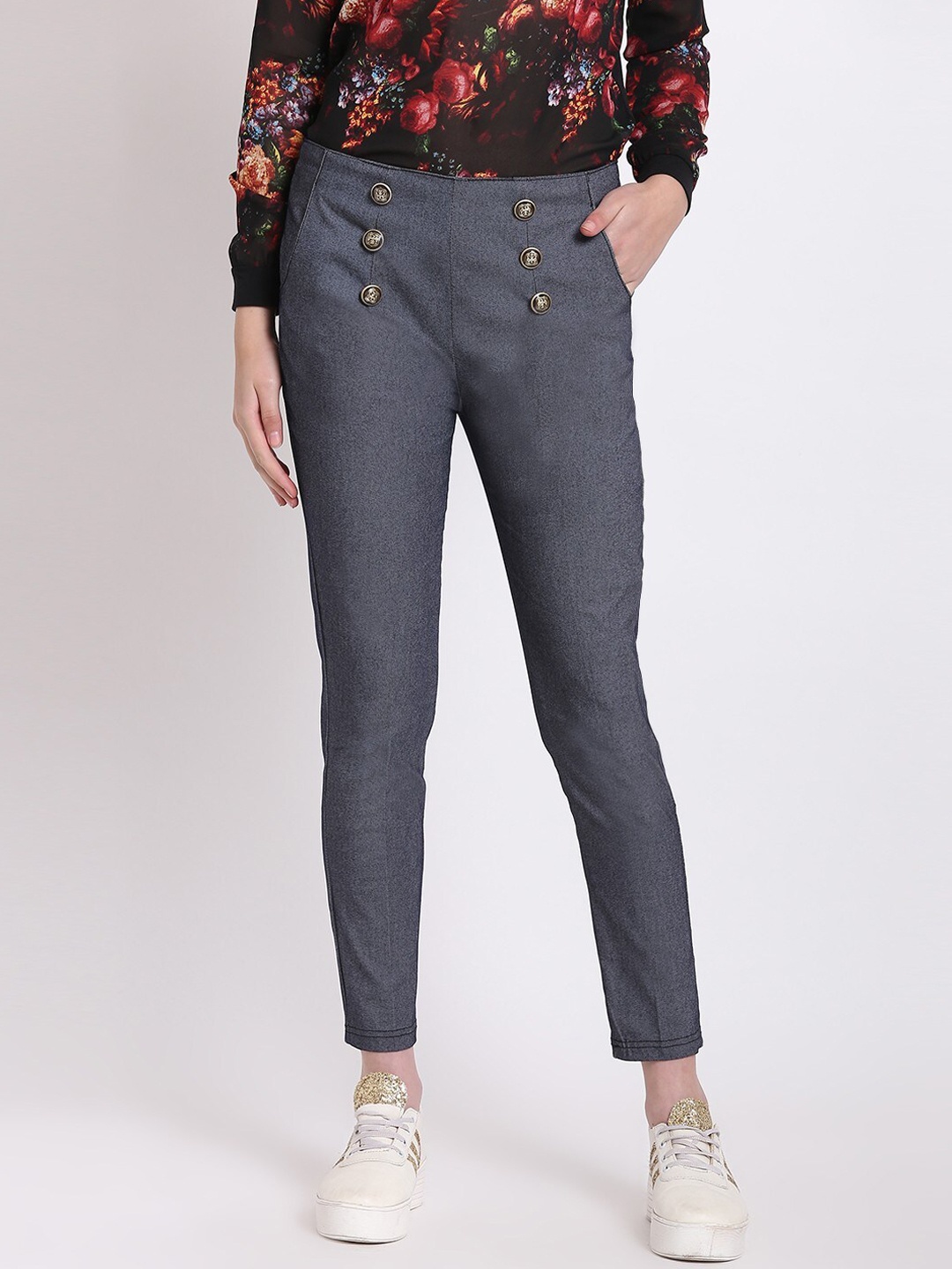 

RIVI Women Black Original Solid Trousers