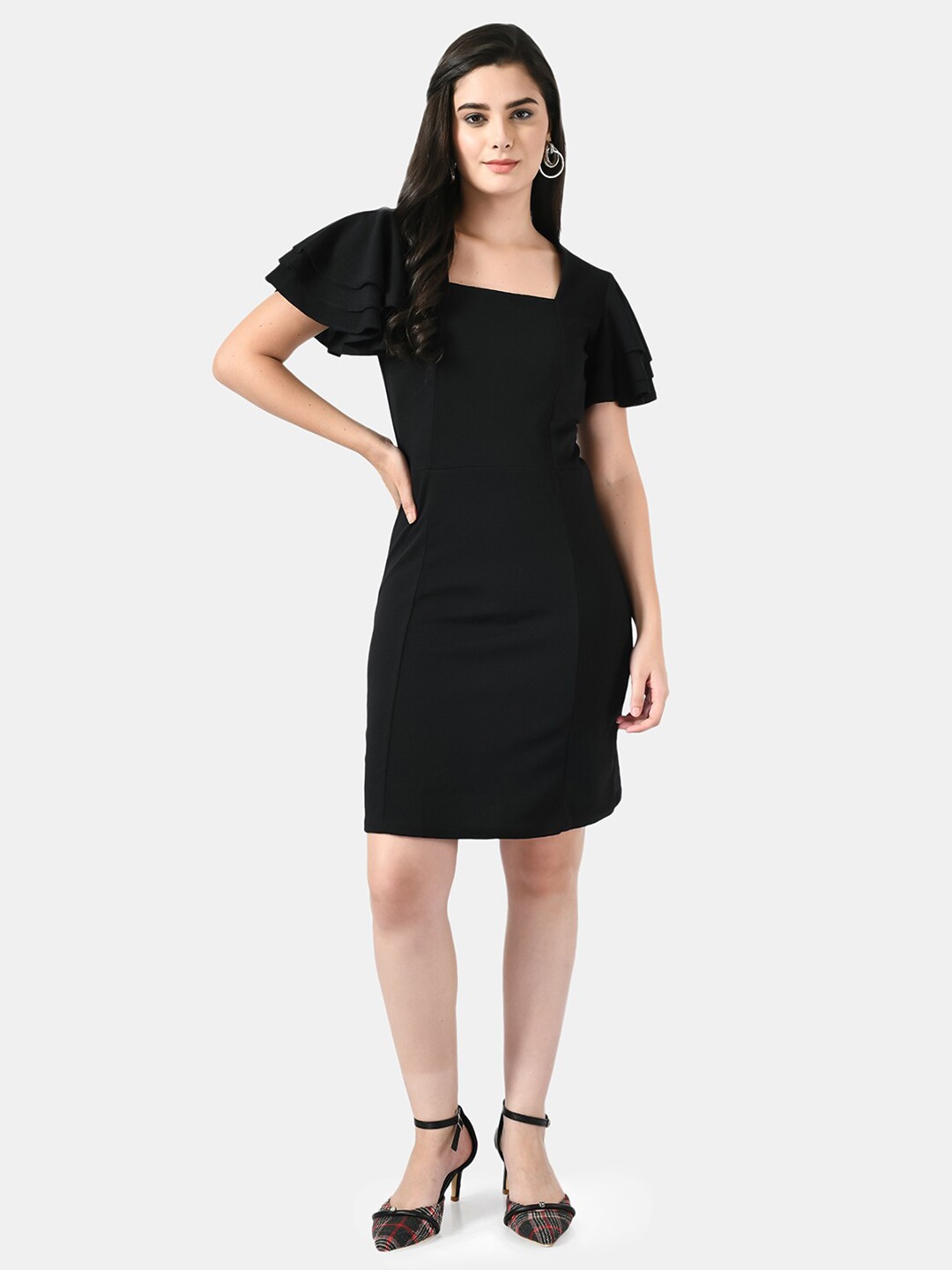 

IUGA Black Sheath Mini Dress