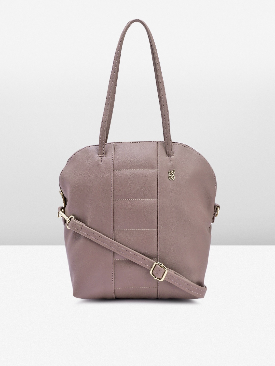 

Baggit Self-Design Structured Handheld Bag, Mauve