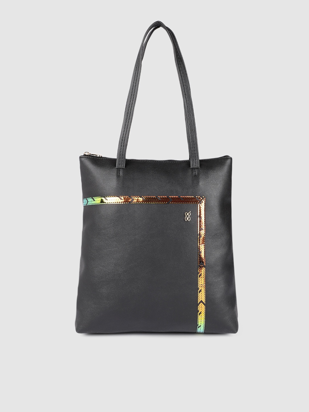 

Baggit Black Solid Structured Shoulder Bag