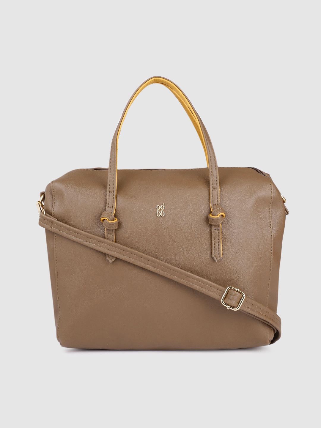 

Baggit Women Brown Solid Structured Handheld Bag