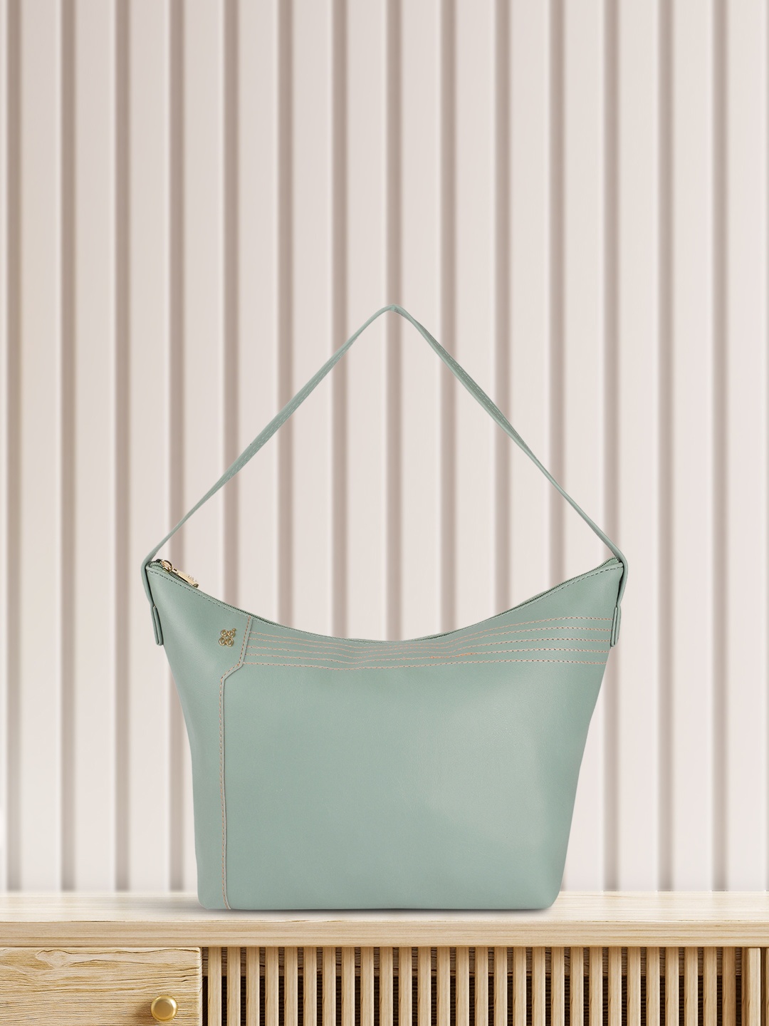 

Baggit Women Solid Hobo Bag, Sea green