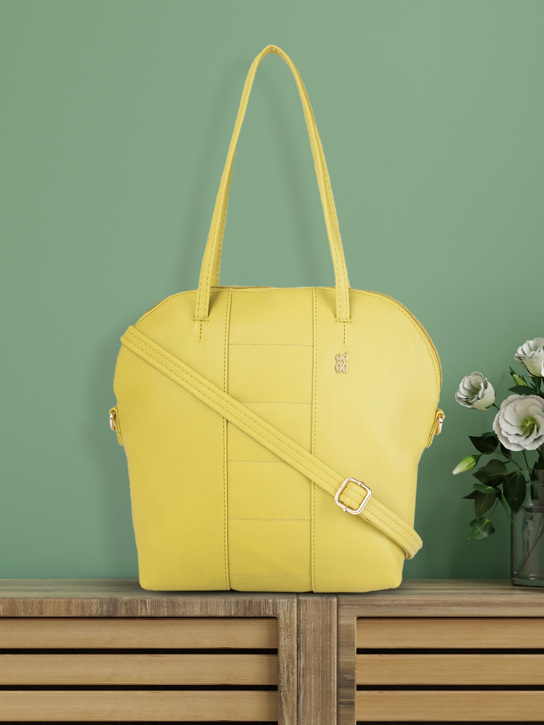 

Baggit Lime Green Structured Handheld Bag