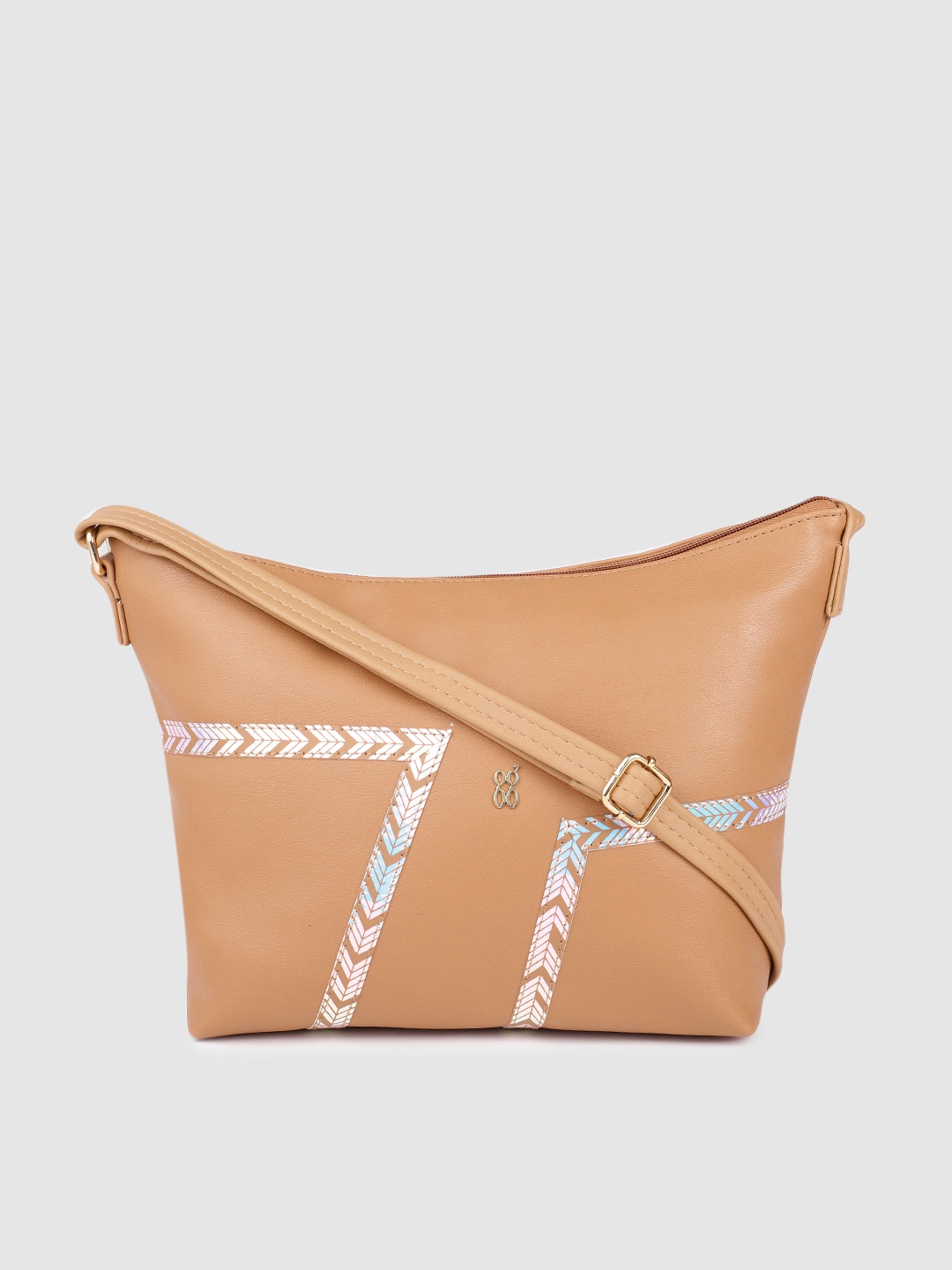 

Baggit Women Beige Solid Structured Sling Bag