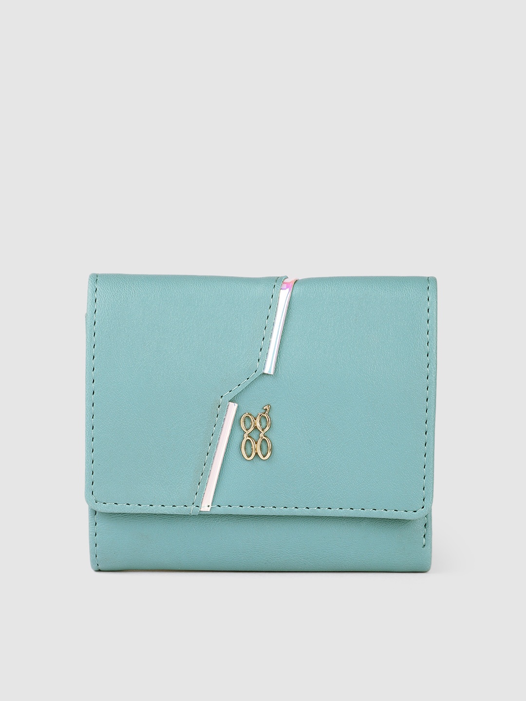 

Baggit Women Blue Solid Three Fold Wallet