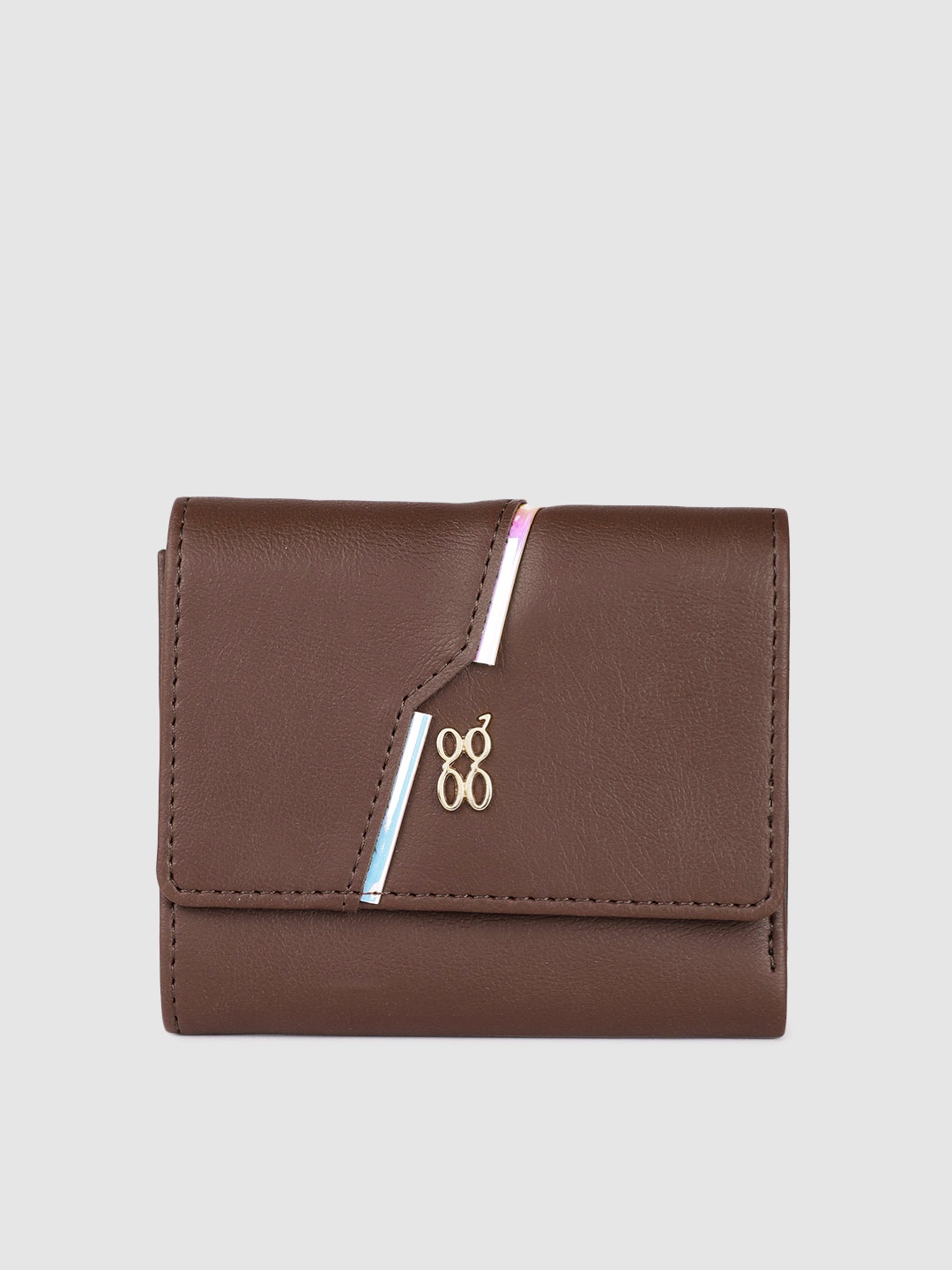 

Baggit Women Brown Solid Three Fold Wallet