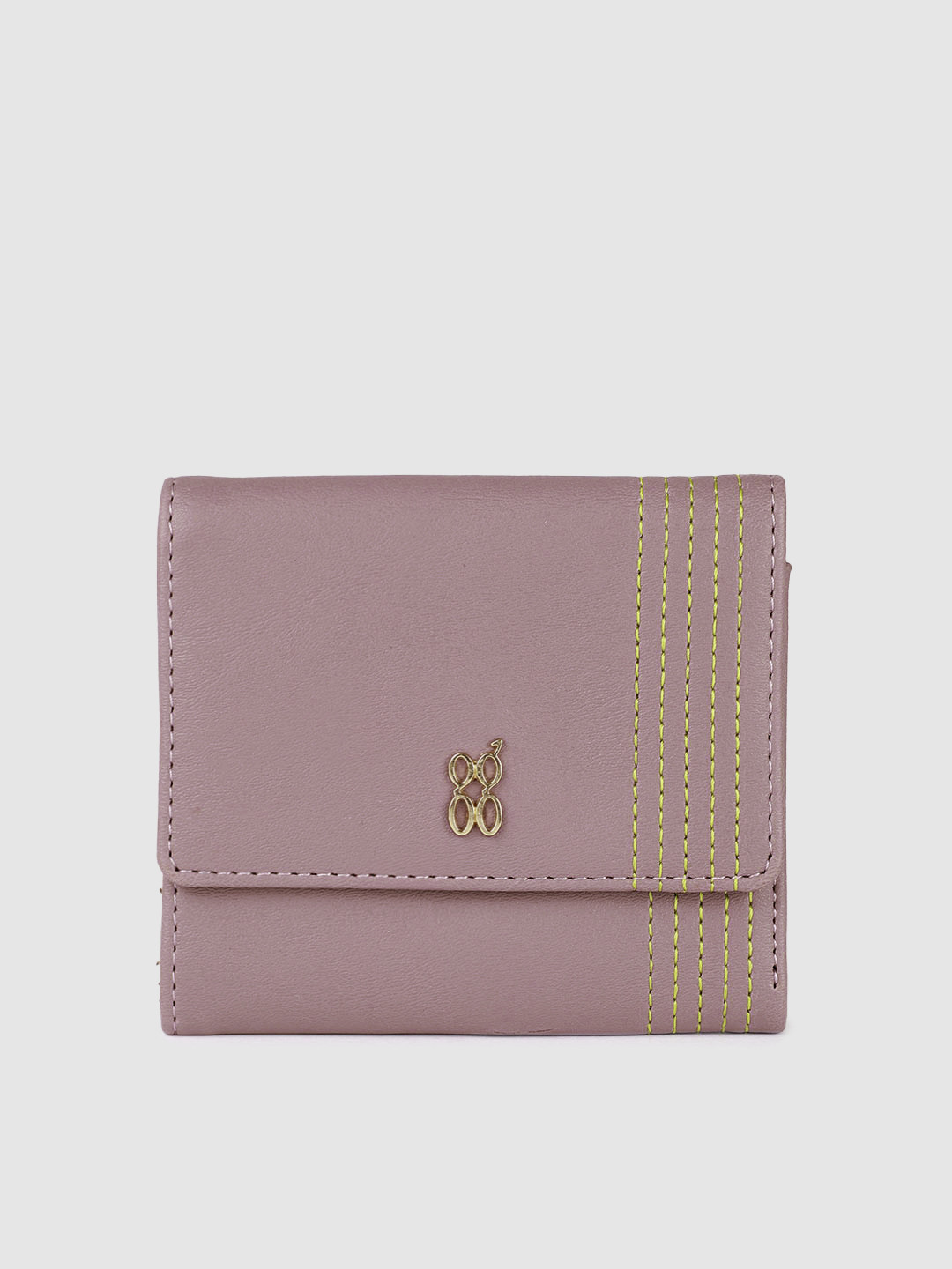 

Baggit Women Purple Solid Three Fold Wallet