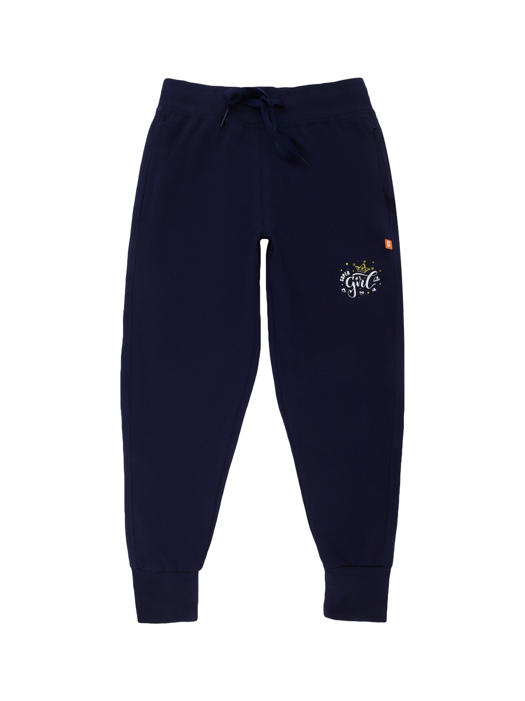 

PROTEENS Girls Navy Blue Solid Cotton Joggers