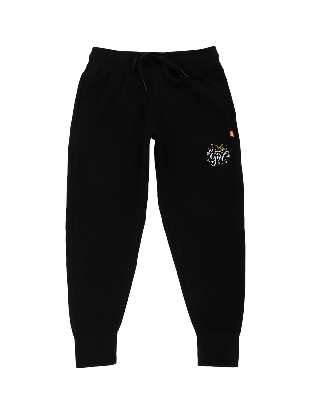 

PROTEENS Girls Black Solid Cotton Joggers