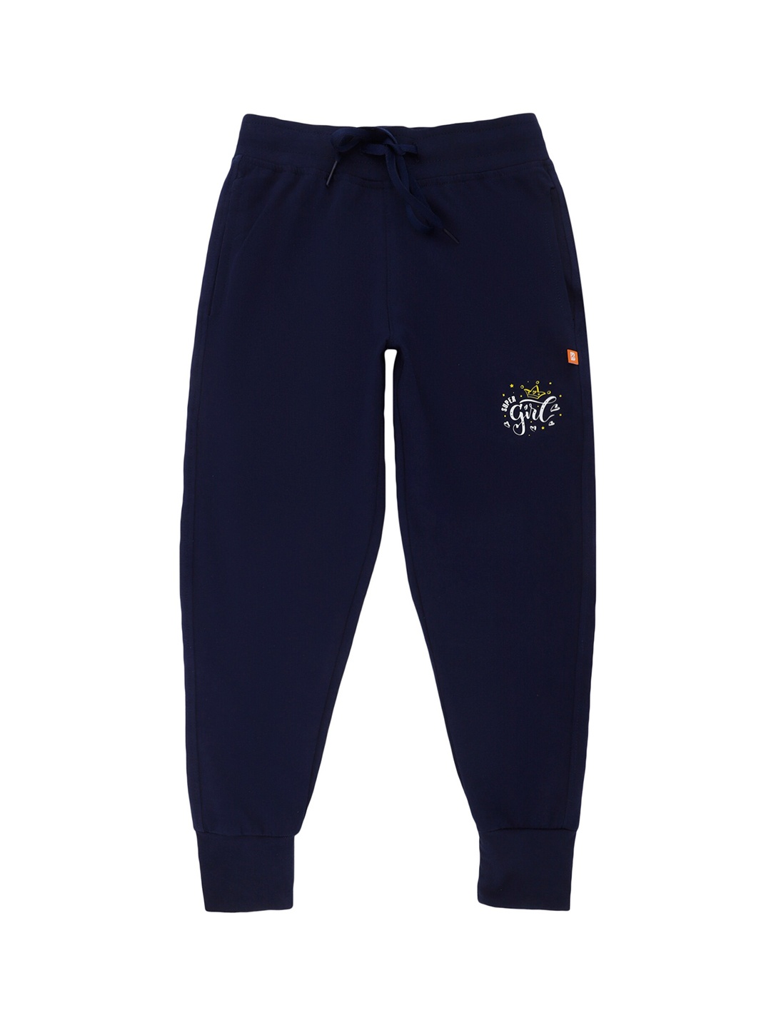 PROTEENS Girls Navy Blue Solid Cotton Jogger
