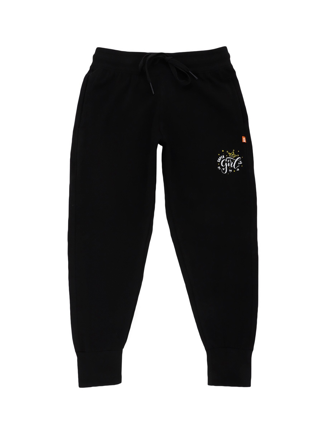 

PROTEENS Girls Black Solid Cotton Joggers