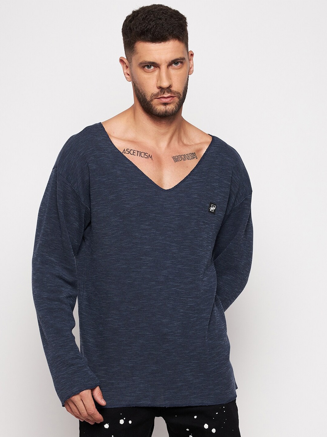 

FUGAZEE Men Blue Solid Pullover