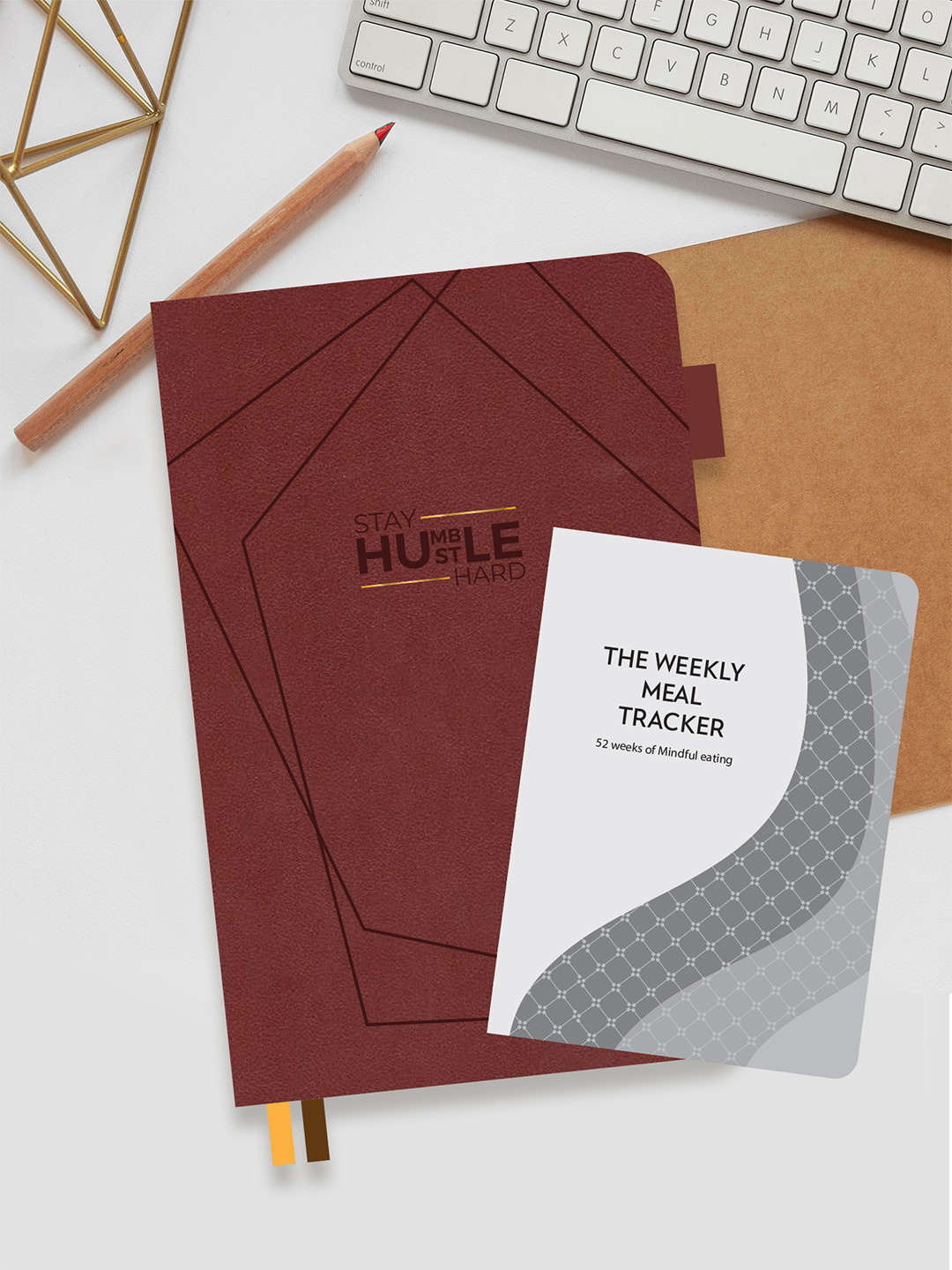 

Doodle Brown Printed Doodle Productivity Planner
