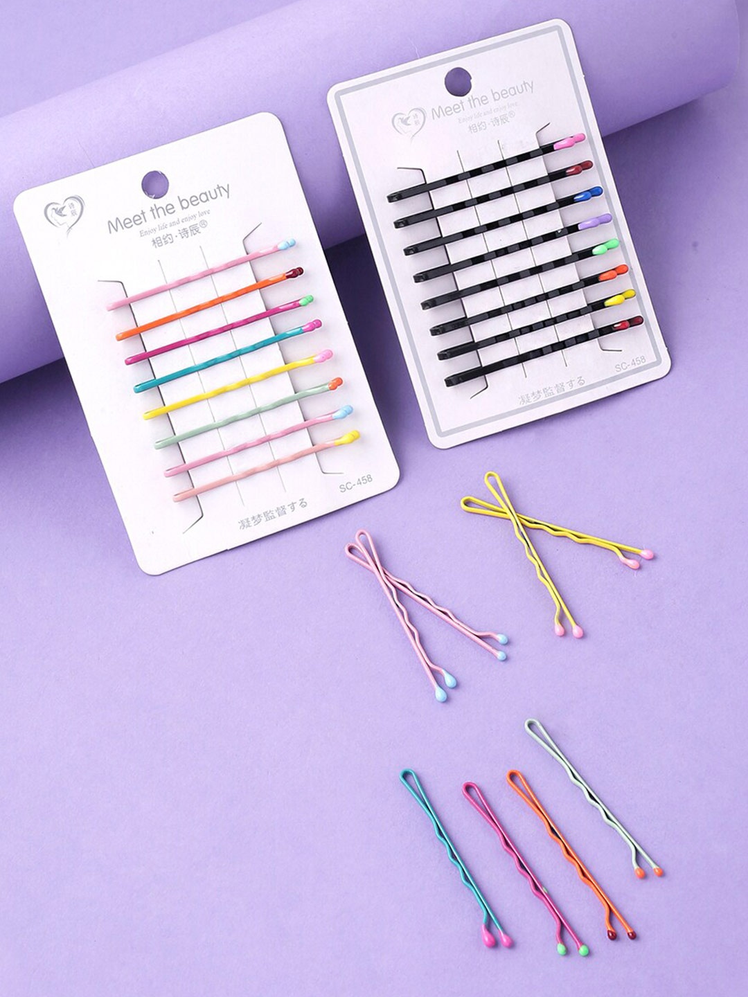

Melbees by Yellow Chimes Girls Set of 10 Multicoloured Bobby Pins, Multi