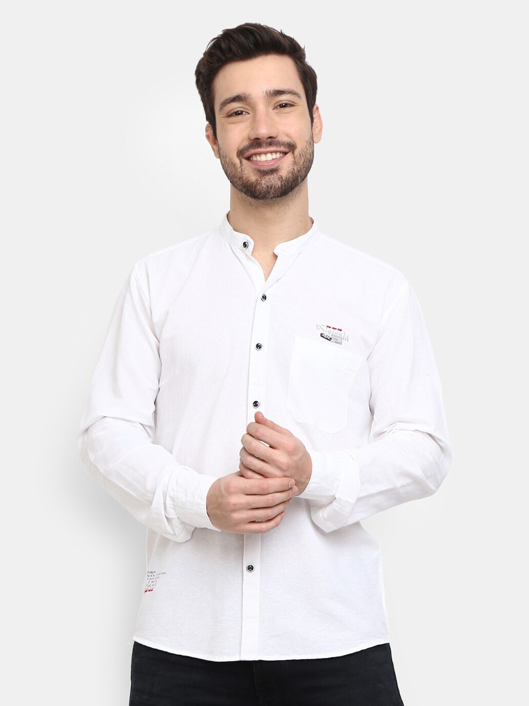 

V-Mart Men White Casual Shirt