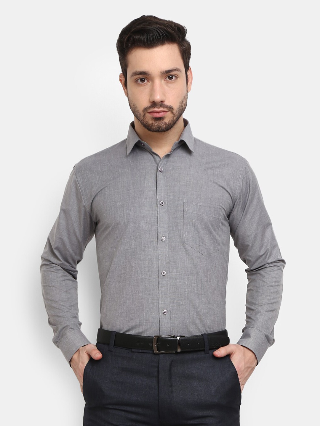 

J White by Vmart Men Grey Formal Shirt