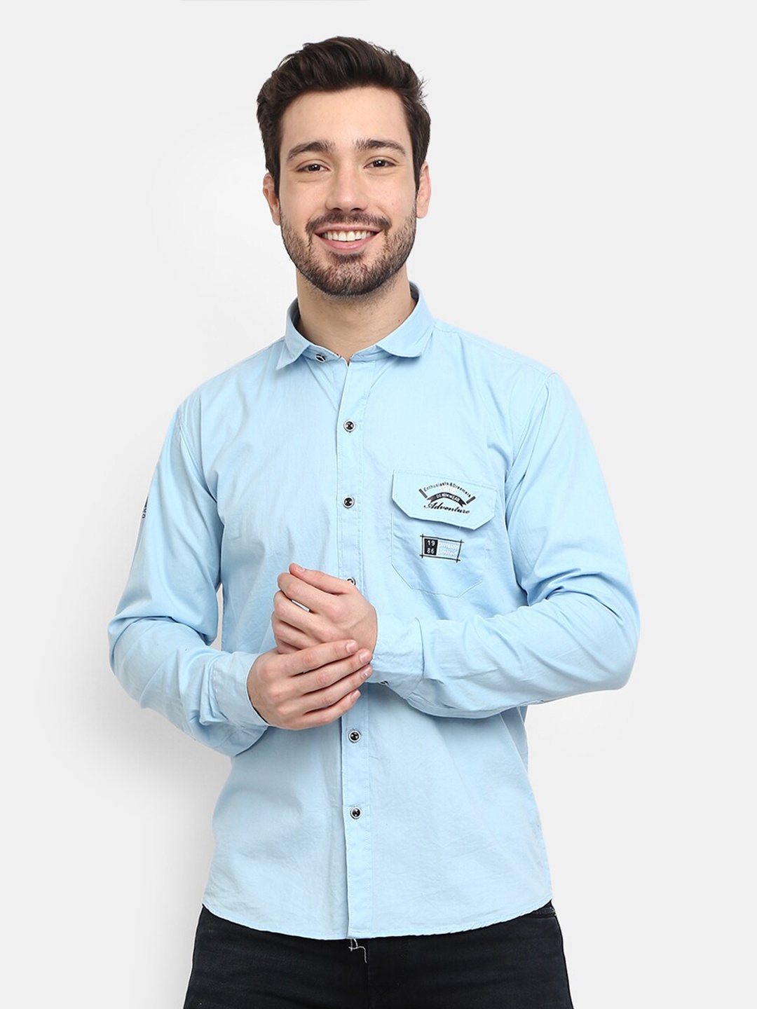

V-Mart Men Blue Casual Shirt