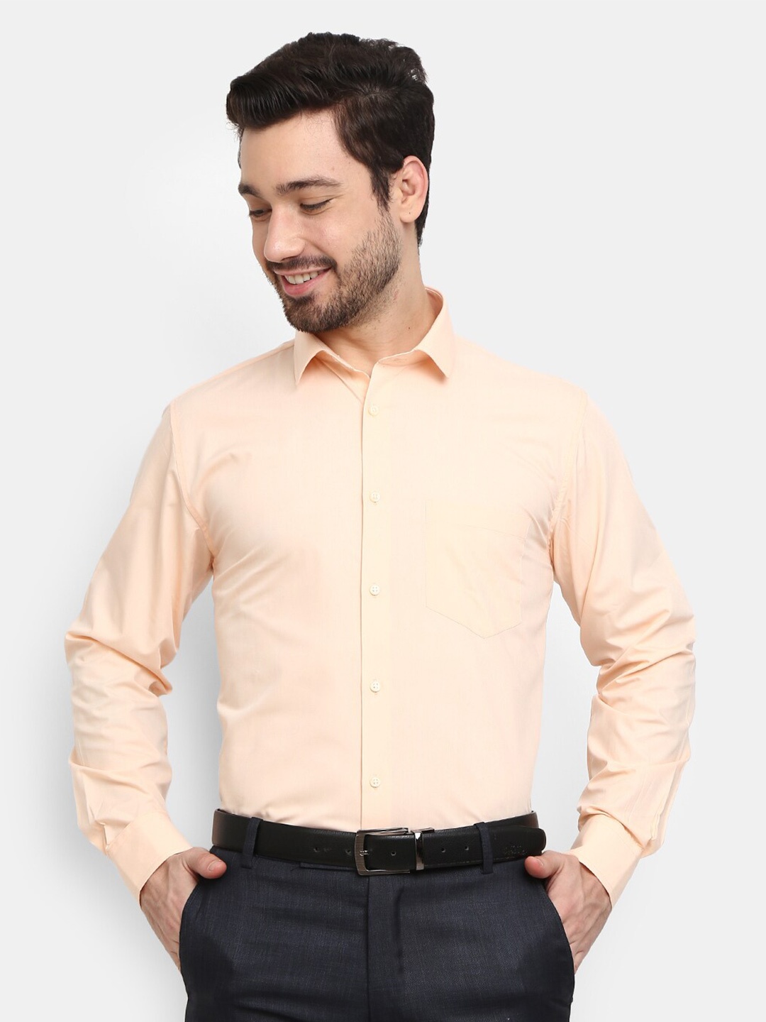 

J White by Vmart Men Orange Formal Shirt