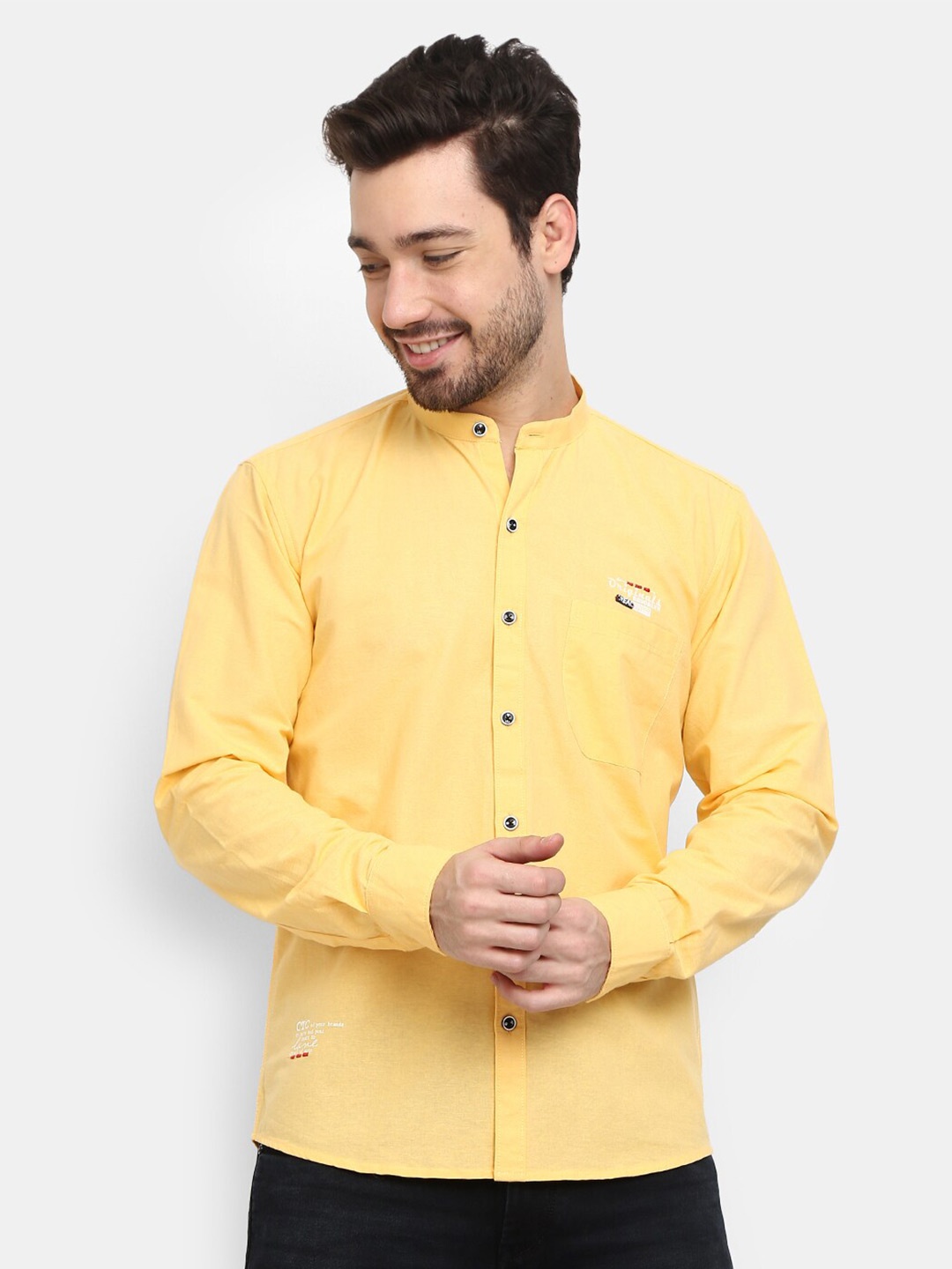 

V-Mart Men Yellow Casual Shirt