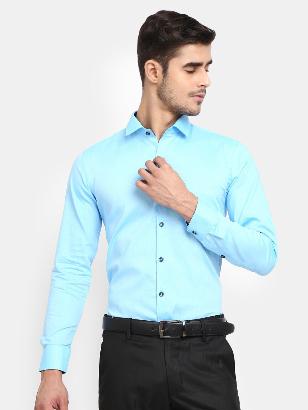 

J White by Vmart Men Blue Formal Shirt