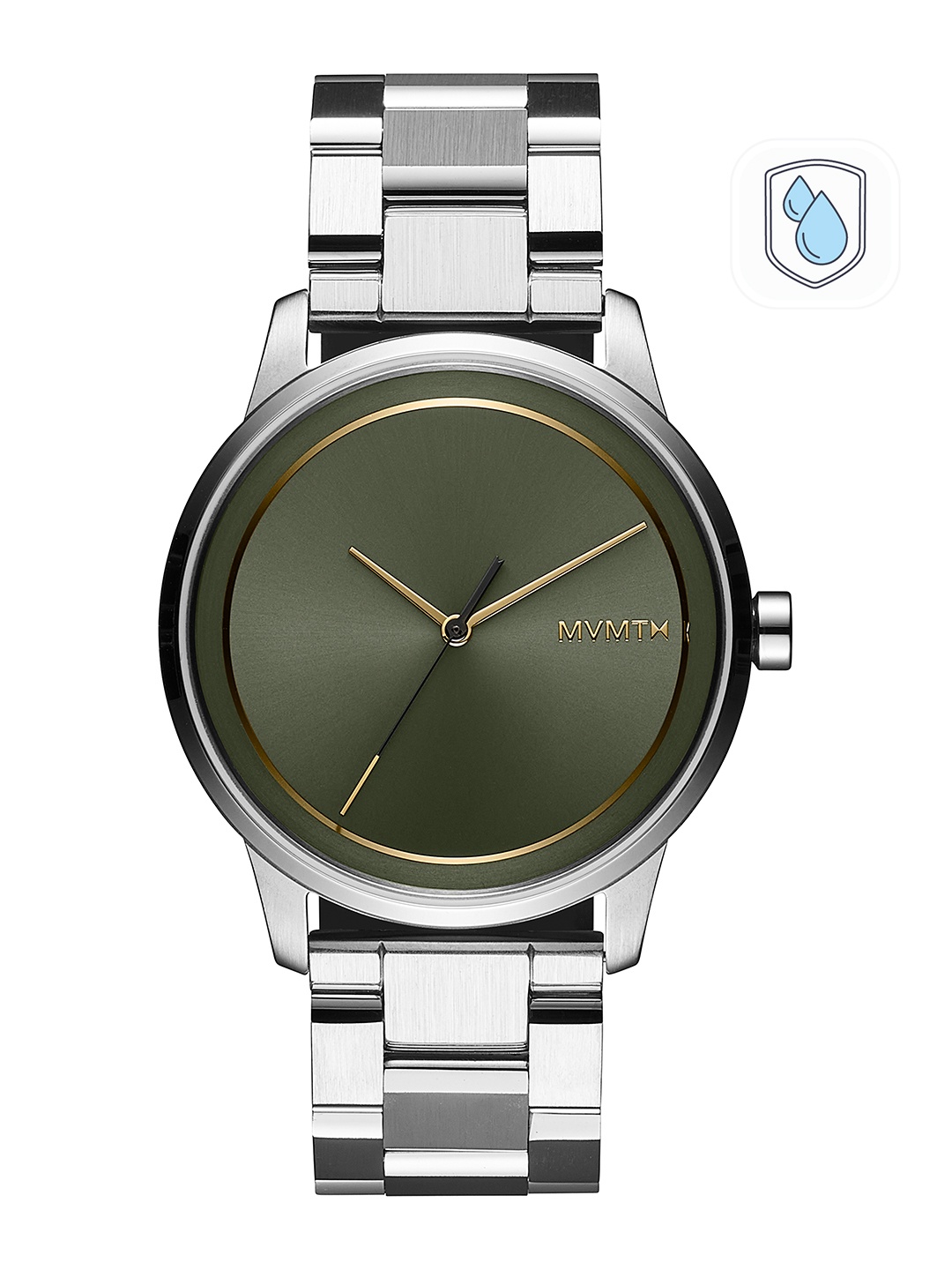 

MVMT Unisex Green Dial & Silver Toned Straps Profile Analogue Watch 28000184, Olive