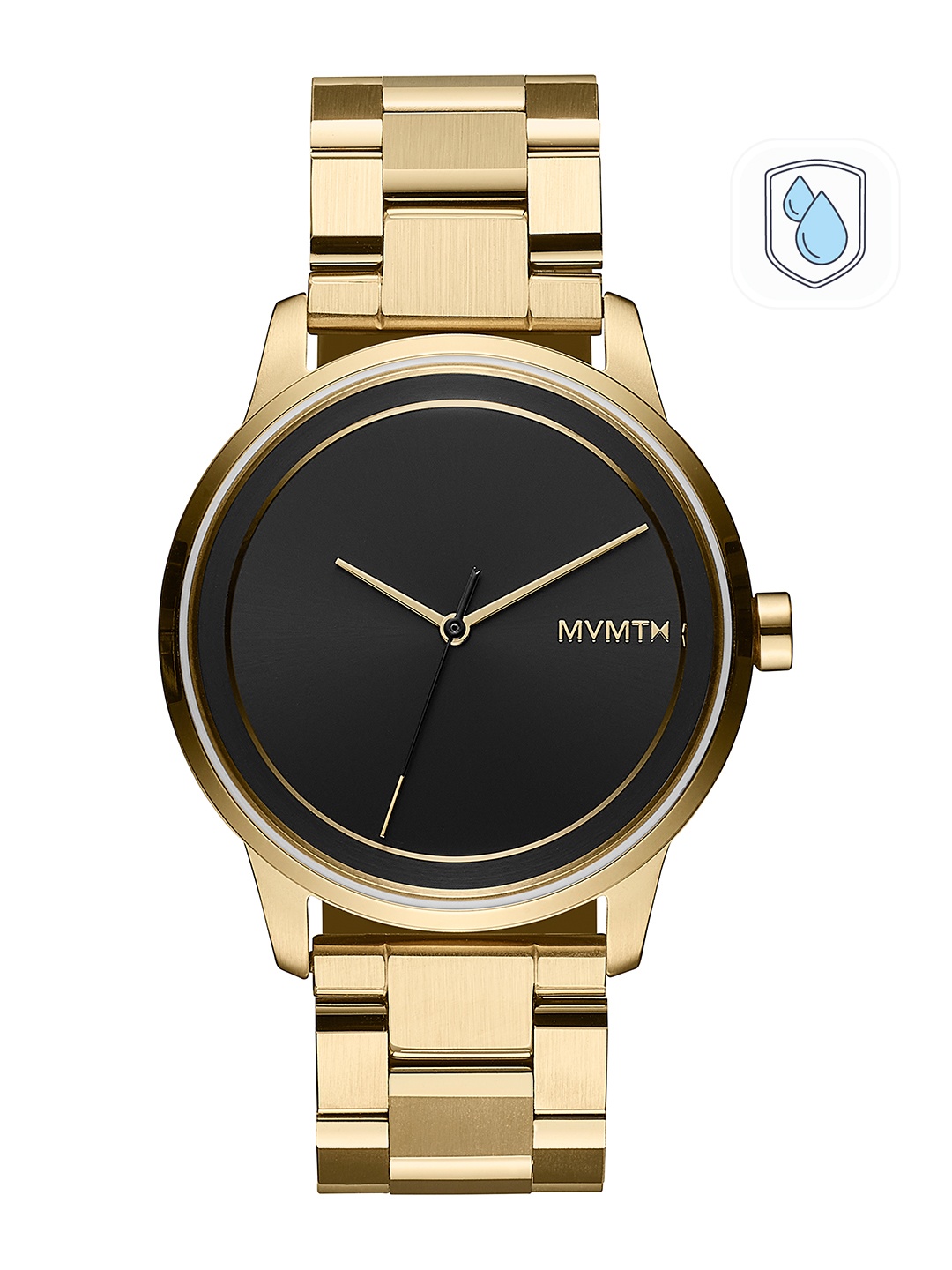 

MVMT Unisex Black Dial & Gold Toned Bracelet Style Straps Profile Analogue Watch 28000182