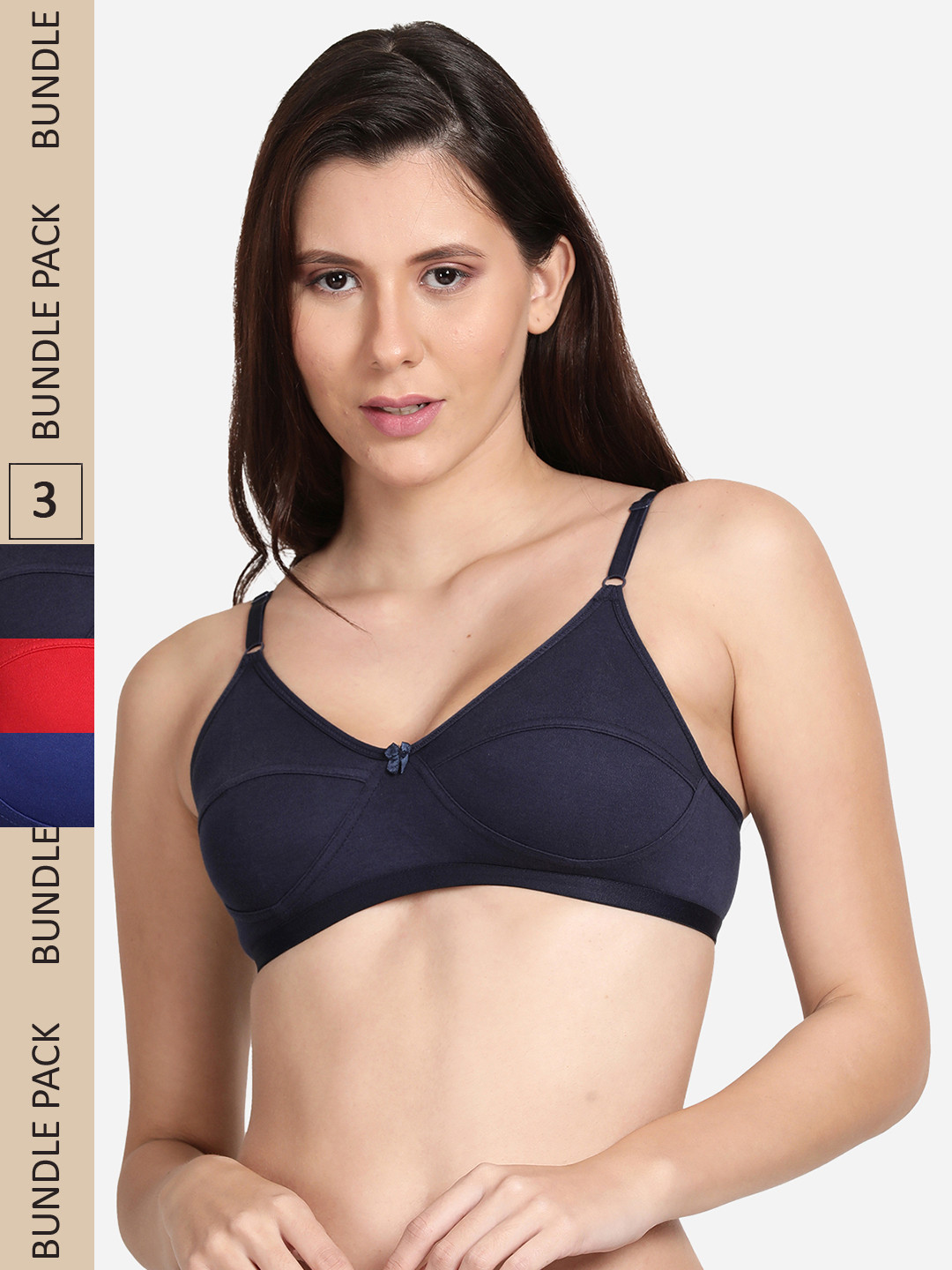 

shyaway Pack of 3 Bra, Red