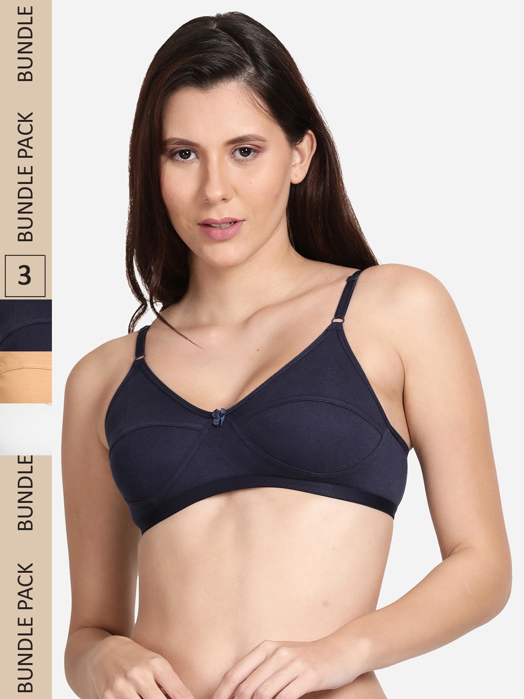 

shyaway Pack Of 3 Non Padded Bra, Nude