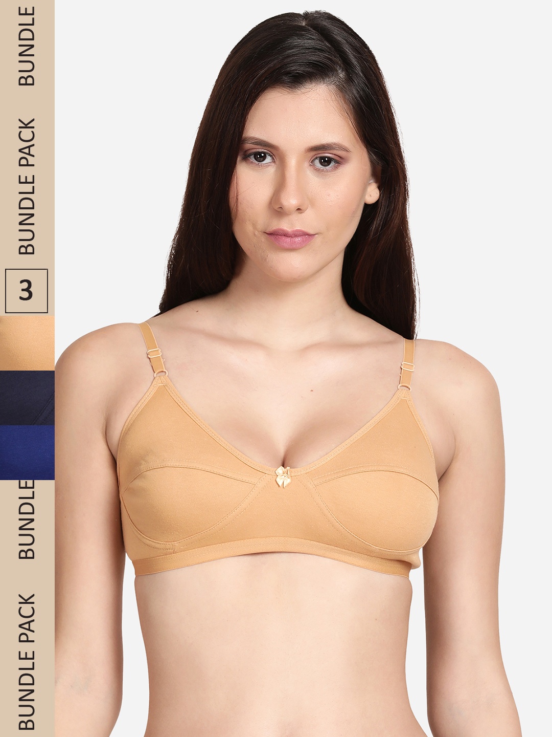 

shyaway Pack of 3 Bra, Nude