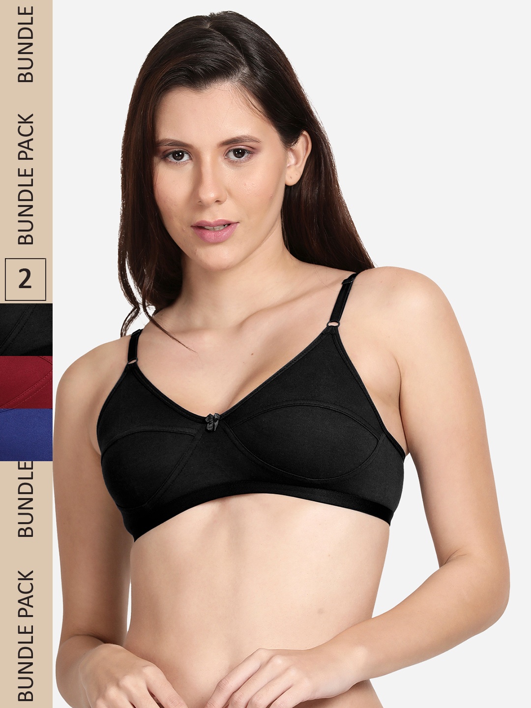 

shyaway Pack of 3 Bra, Black