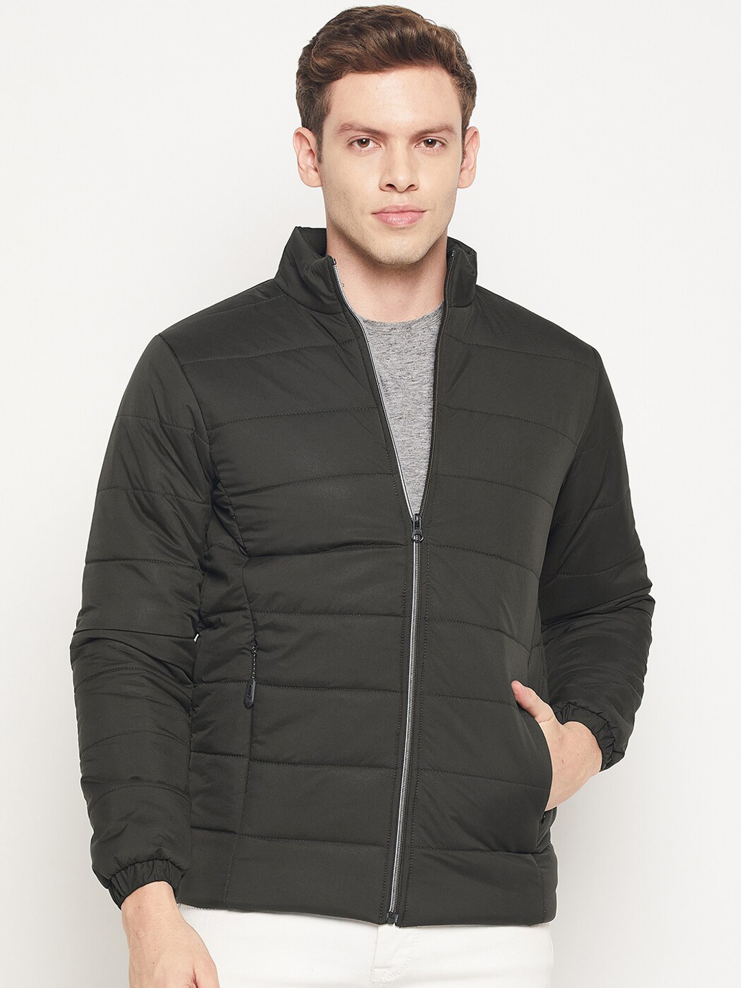 

Spirit Men Black Windcheater and Water Resistant Puffer Jacket