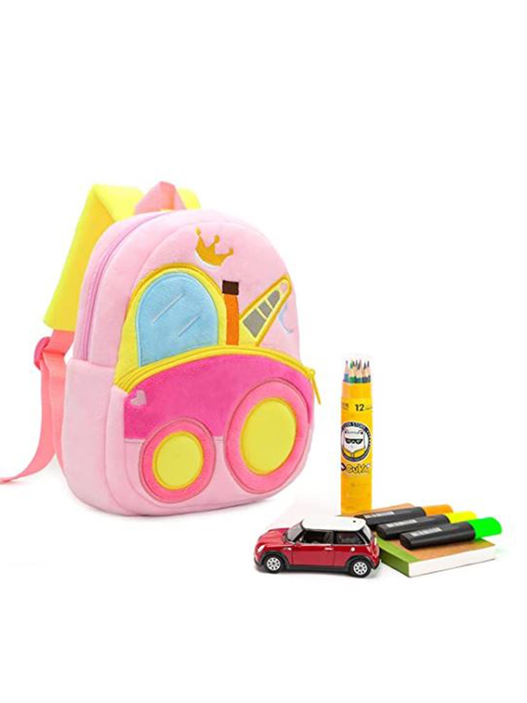 

Frantic Kids Printed Fabric Padded Backpack, Pink