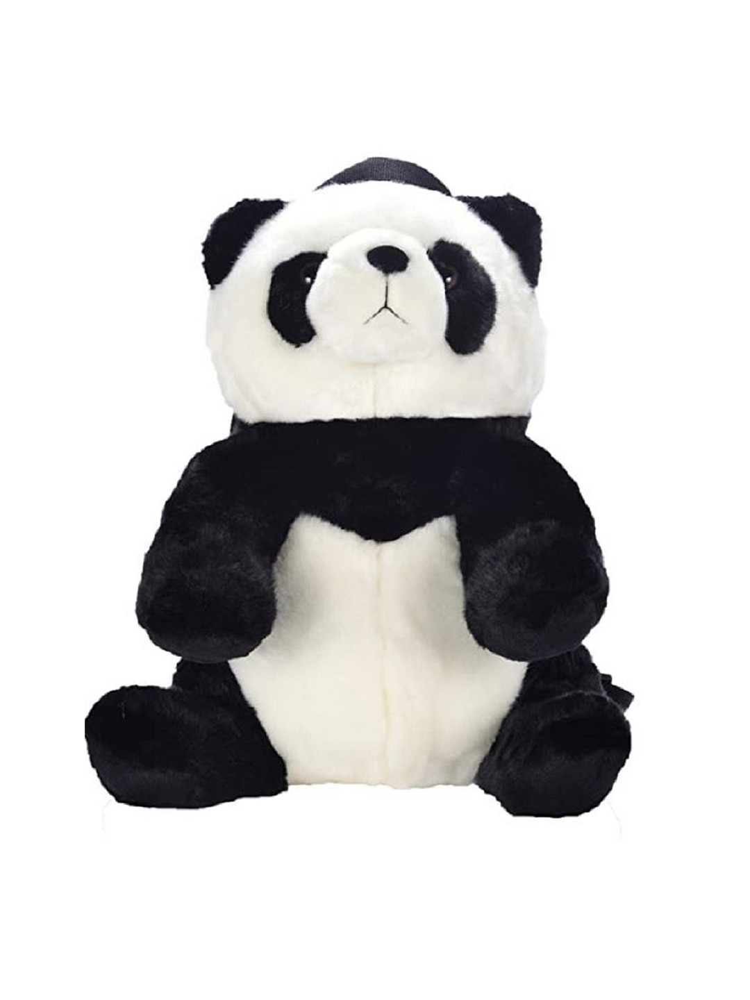

Frantic Unisex Kids Panda Velvet Backpack, Black