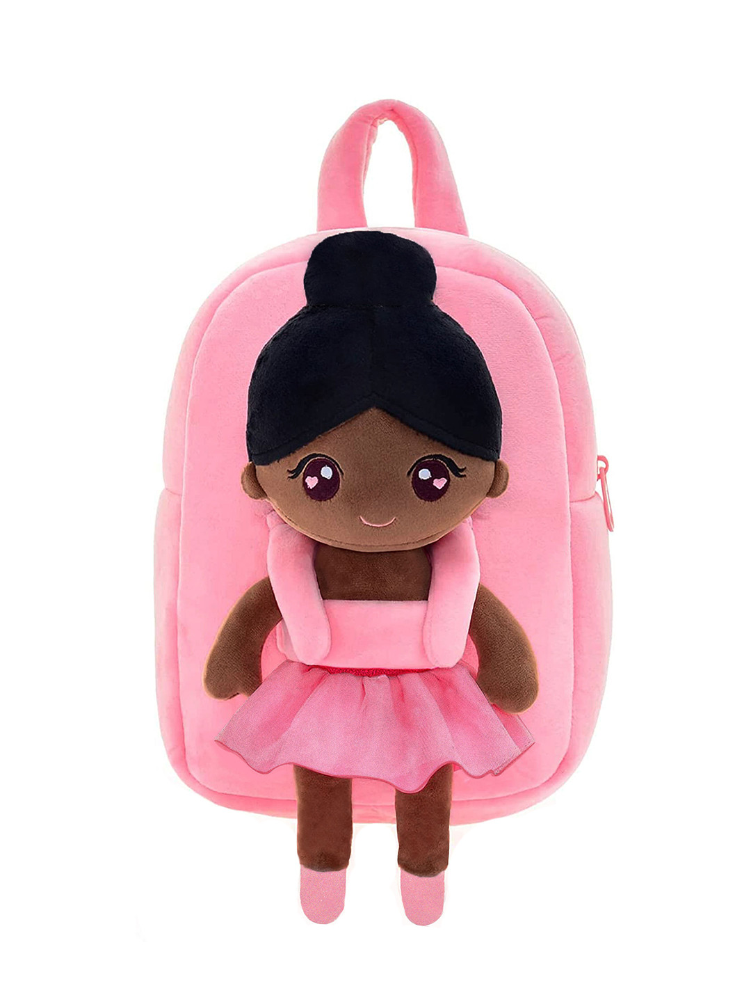 

Frantic Unisex Kids Velvet Backpack, Pink