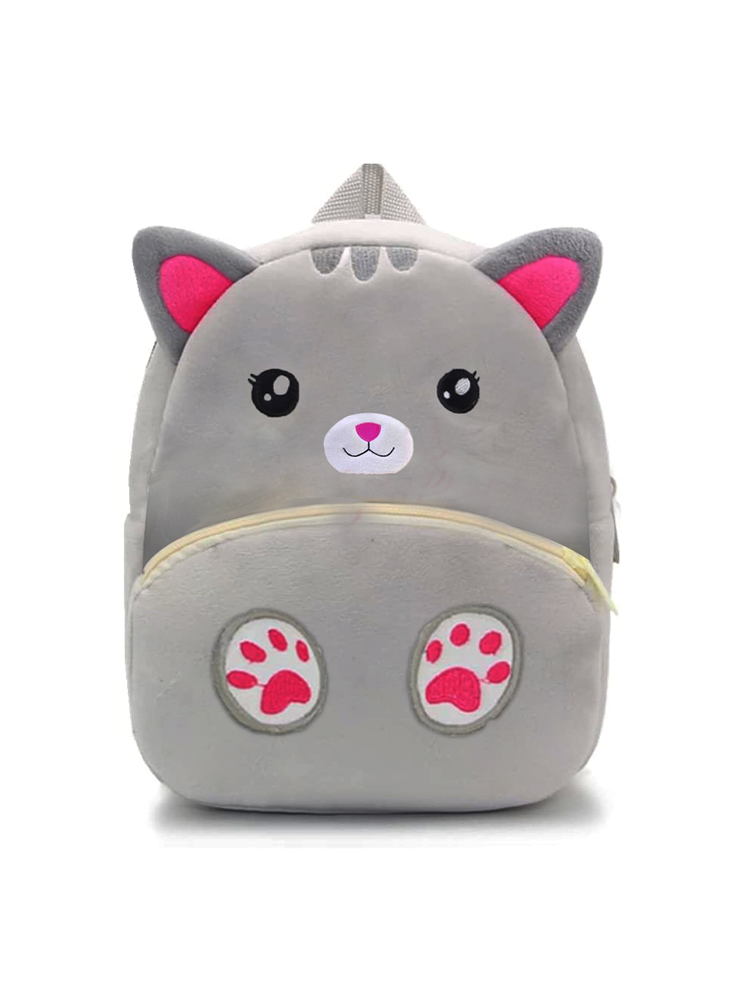 

Frantic Unisex Kids Cat Velvet Backpack, Grey