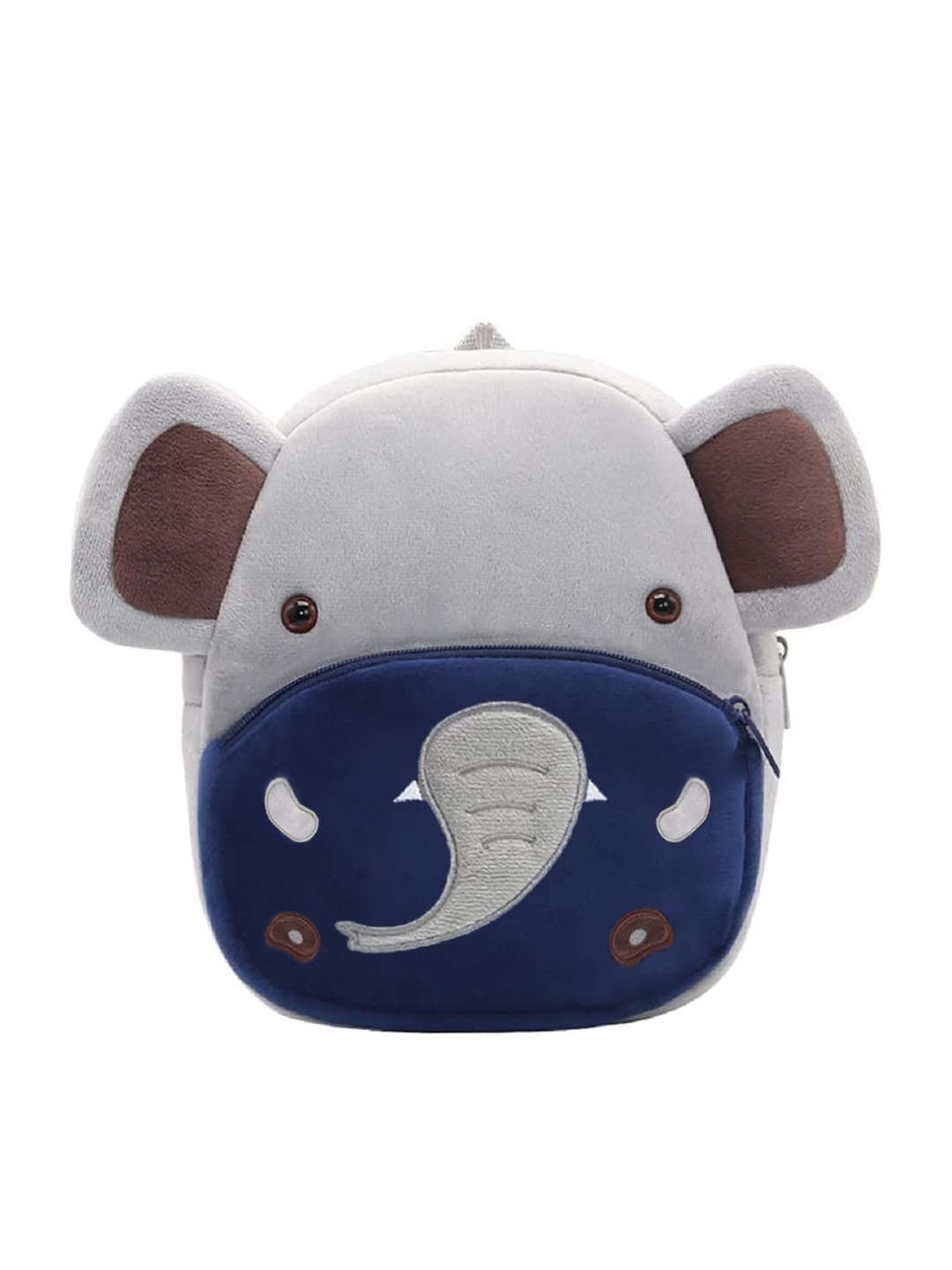 

Frantic Unisex Kids Velvet Elephant Backpack, Blue