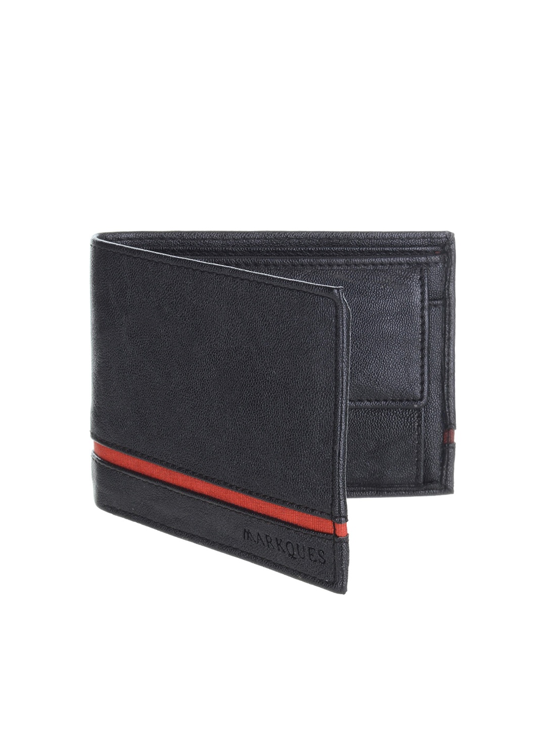 

MARKQUES Men Two Fold Wallet with SIM Card Holder, Black
