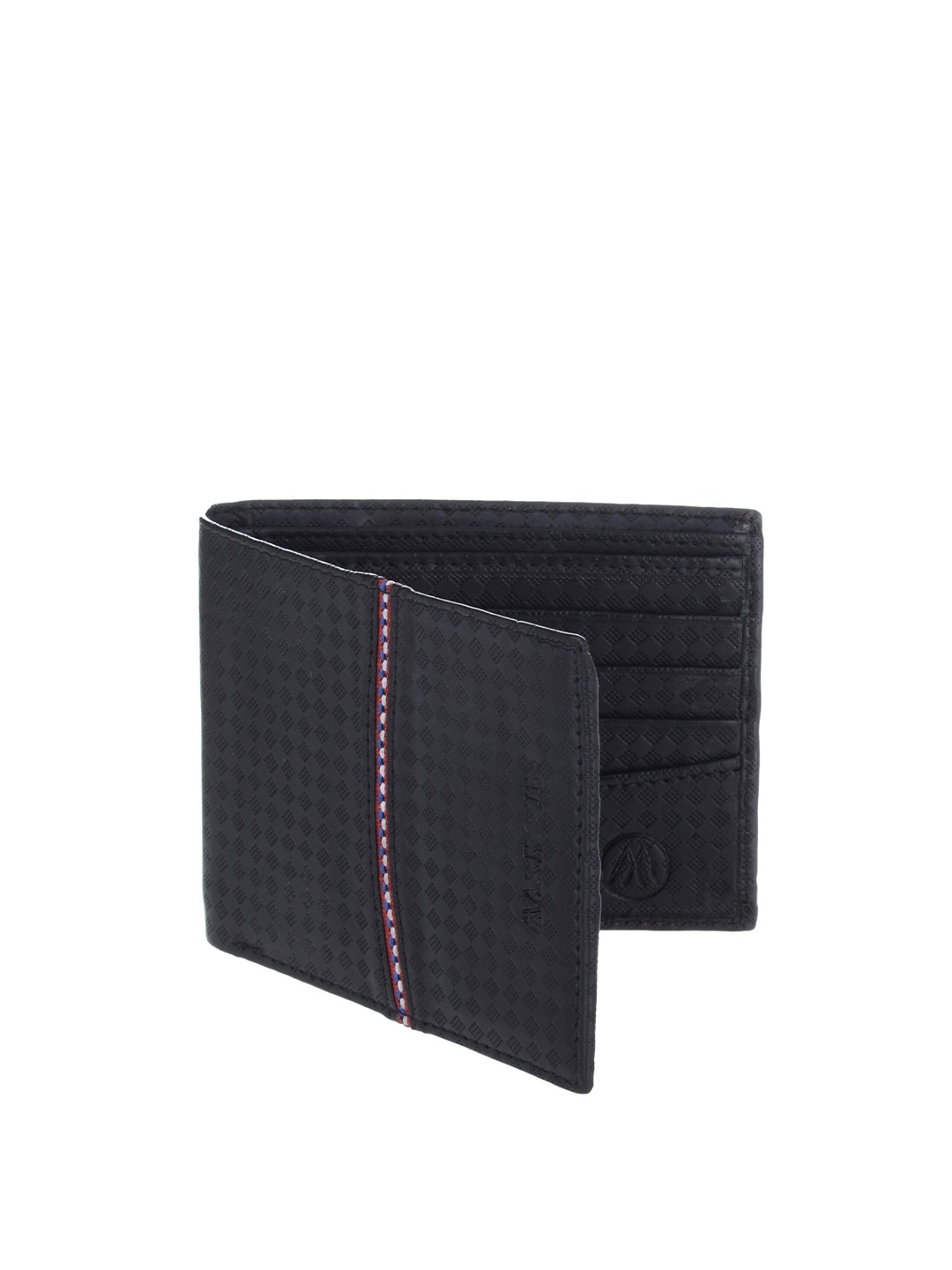 

MARKQUES Men Two Fold Wallet, Black