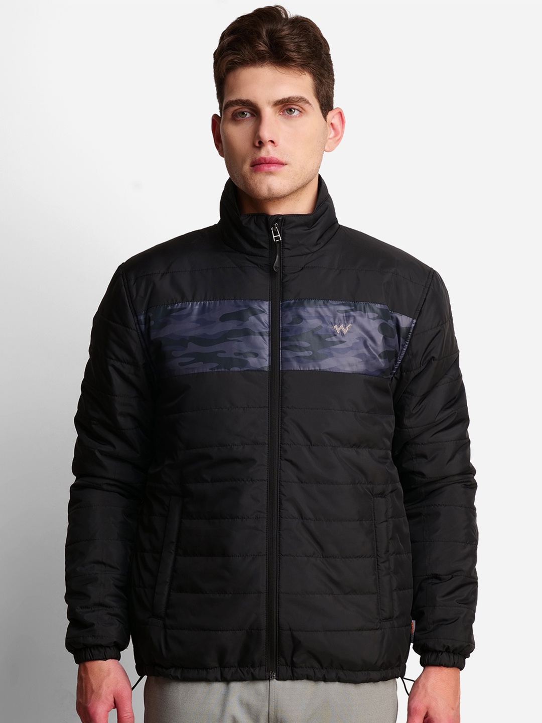 

Wildcraft Men Black Windcheater Puffer Jacket