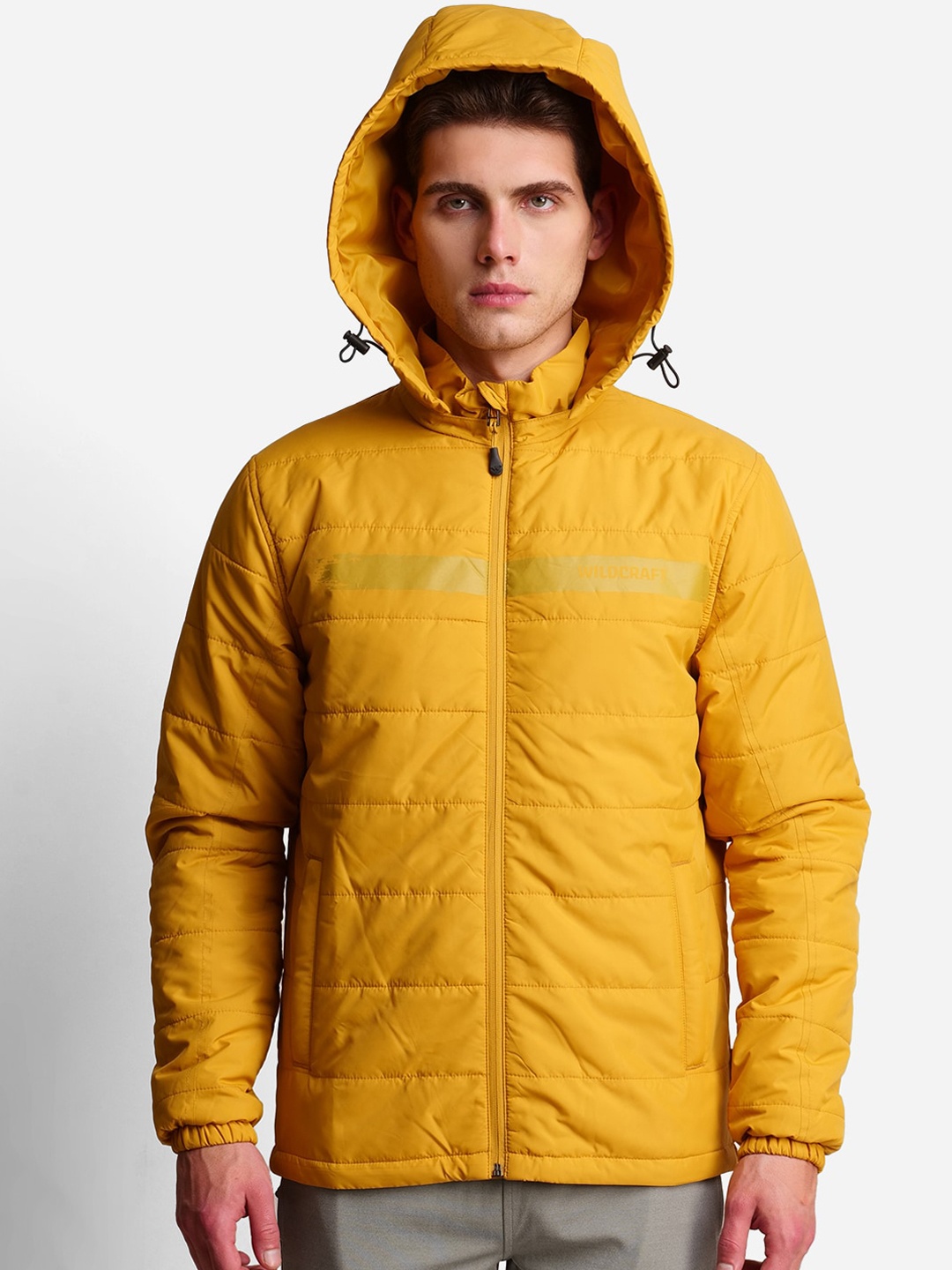 

Wildcraft Men Mustard Windcheater Puffer Jacket