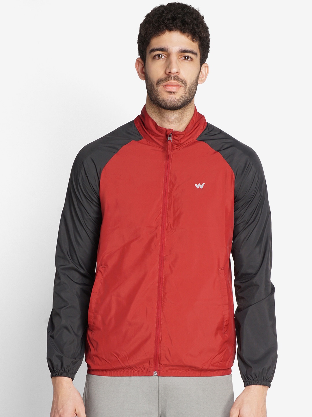 

Wildcraft Men Red Black Colourblocked Lightweight Sporty Jacket