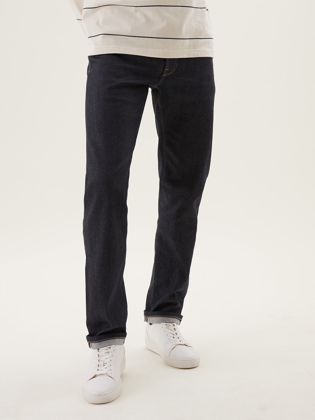 

Marks & Spencer Men Navy Blue High-Rise Jeans