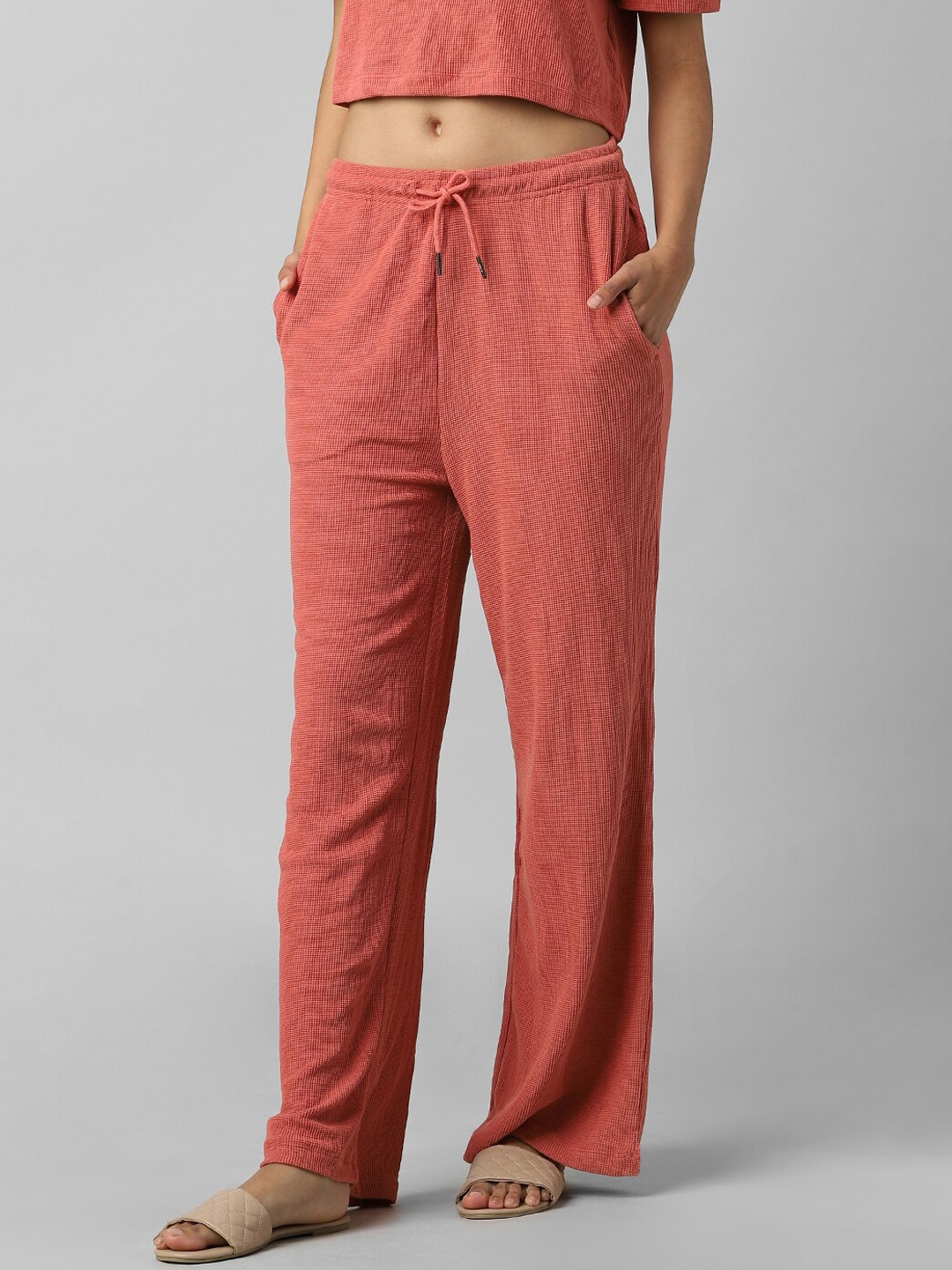 

ONLY Women Rose Solid Flared Track Pants