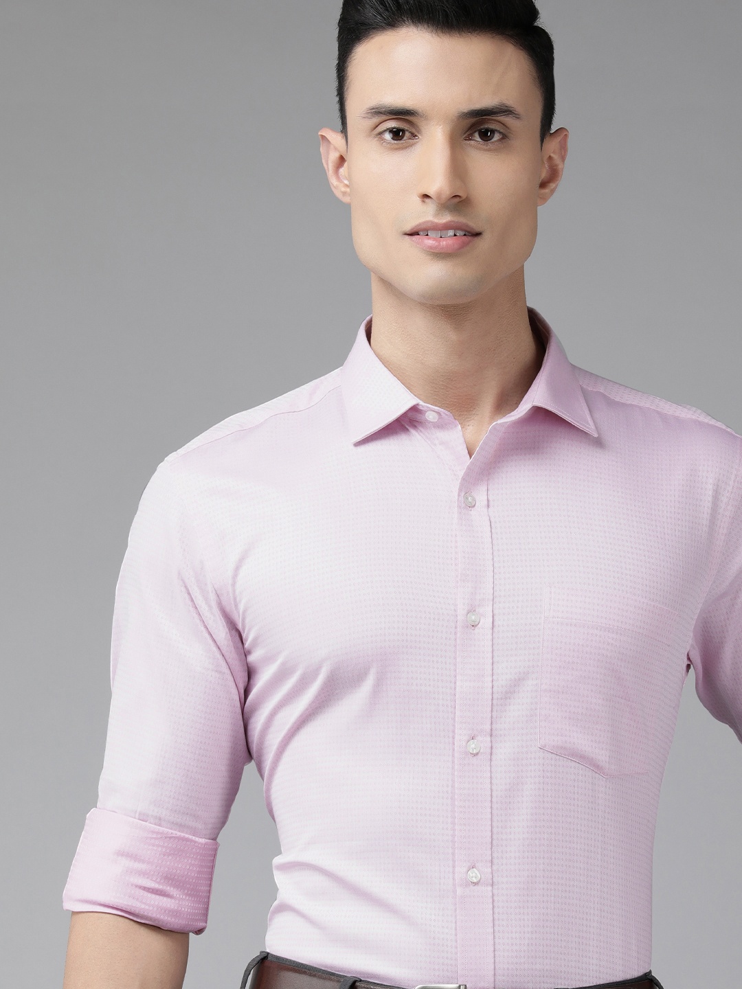 

Park Avenue Men Red Slim Fit Formal Shirt