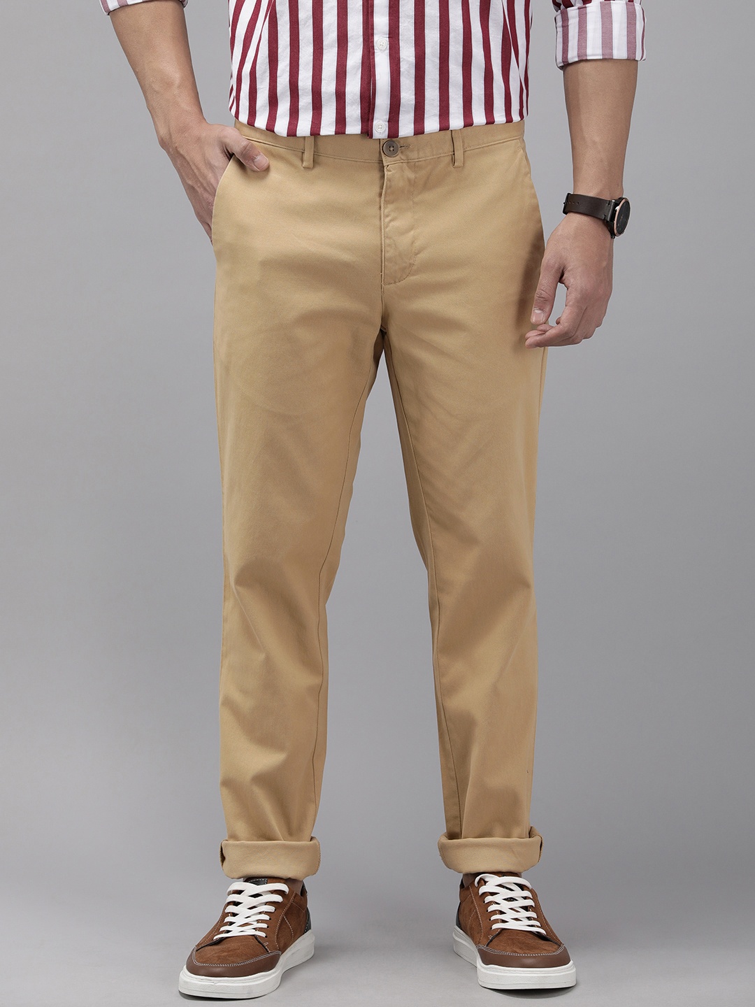 

Park Avenue Men Chinos Trousers, Khaki