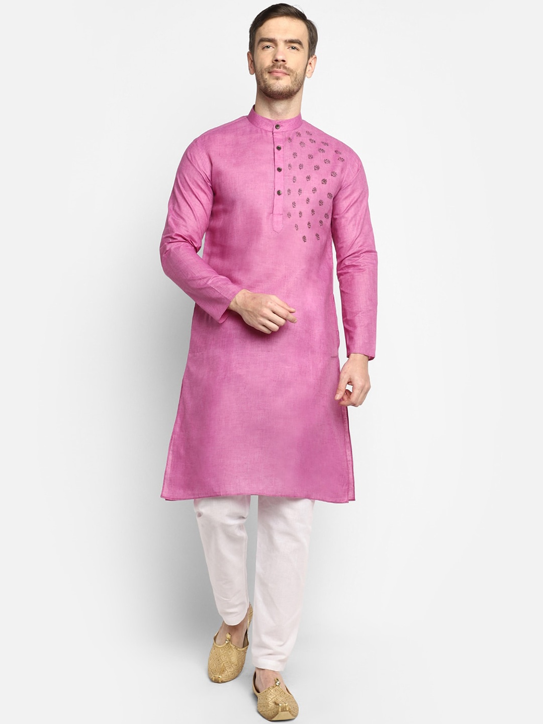 

DEVOILER Men Purple Kurta